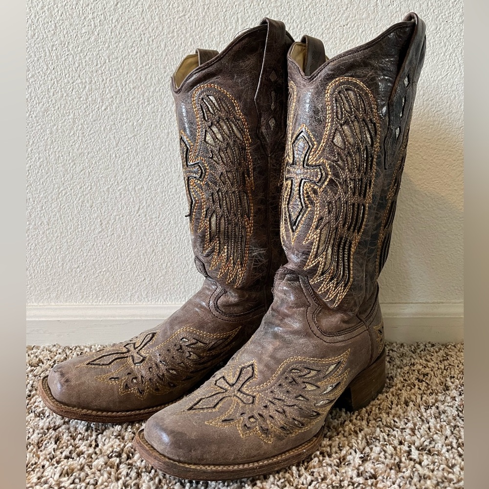 Grey Corral Cross Cowboy Boots